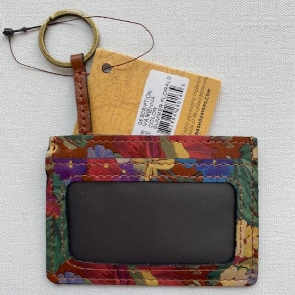 Patricia Nash Summer Florals Key Chain Card Holder - Picture 2 of 2